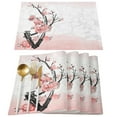 thumbnail image 1 of 2024 Placemat Pink Cherry Blossom 4/6pcs Table Pad Mats for Dining Table Home Kitchen r Accessories Linen Coaster, 1 of 7