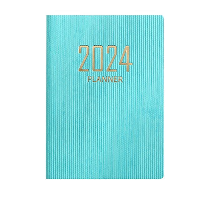 2024 Planner Notebook A7 Planning Notebook Calendar Double PU Leather