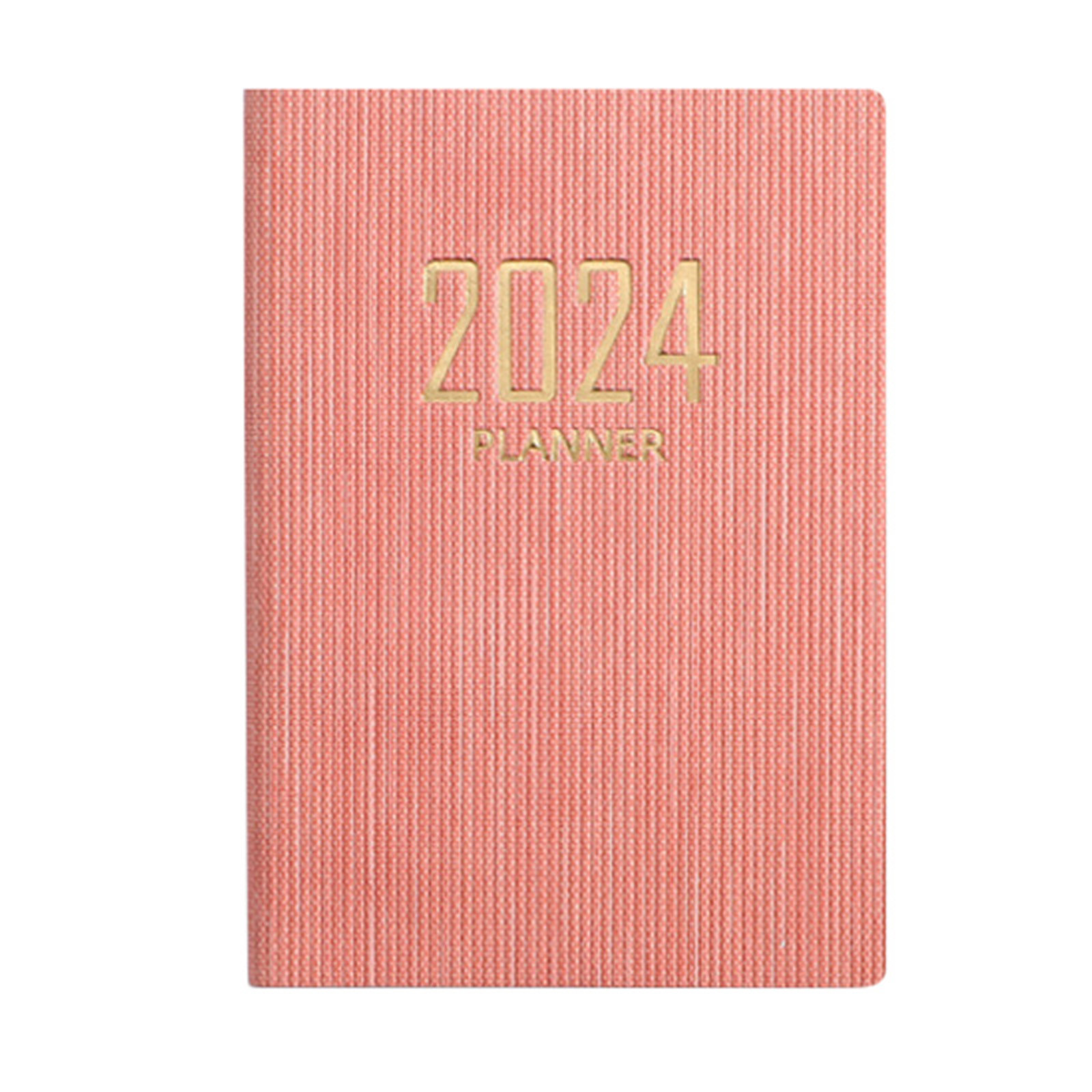 2024 Planner Notebook A7 Planning Notebook Calendar Double PU Leather 
