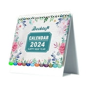 2024 Planner,WQQZJJ Desktop Calendar 2024-2025 Full English Calendar Holidays In Europe And America 2024 Calendar Home Essentials