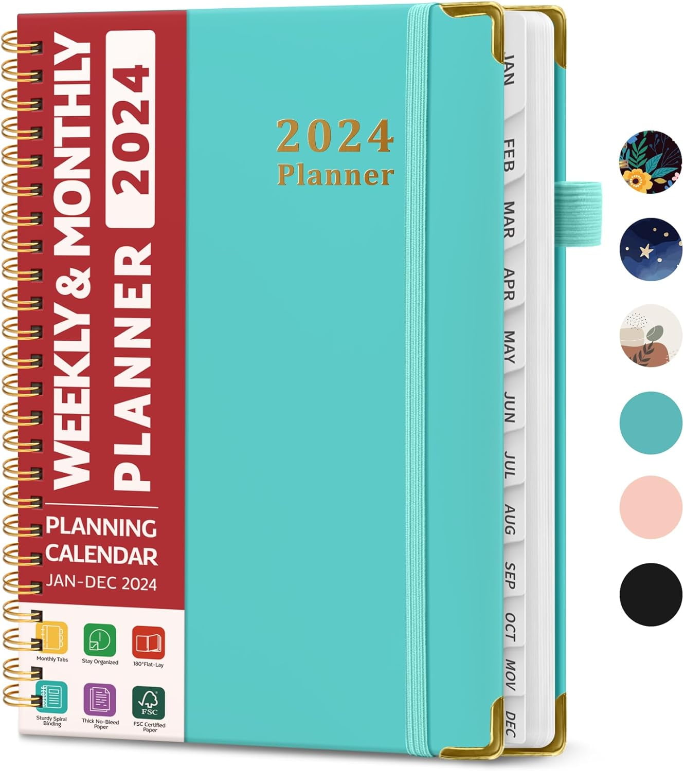 2024 Planner Weekly and Monthly Planner Spiral Bound, Jan 2024 Dec
