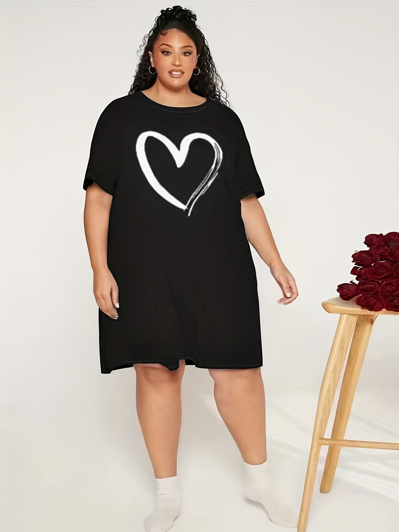 2024 Plus Size Women Casual Dress Summer Comfortable short sleeve