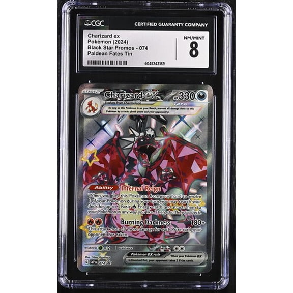 2024 Pokemon EN Black Star Promos: Charizard ex #074 - CGC 8 Near Mint/Mint