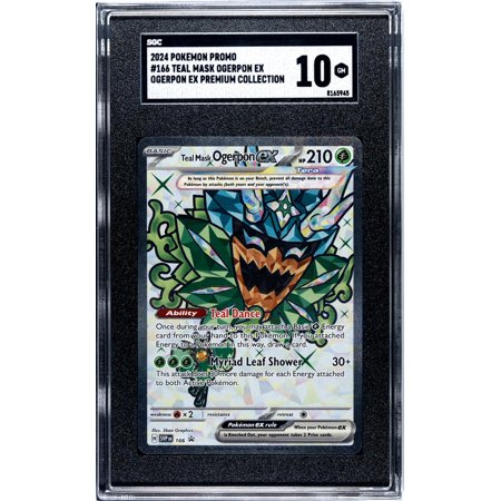 2024 Pokemon EX #166 Teal Mask Ogrepon EX Ogrepon EX Premium Collection SGC 10