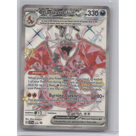 2024 Pokemon Scarlet & Violet Charizard ex Black Star Promo #074 English Trading Card
