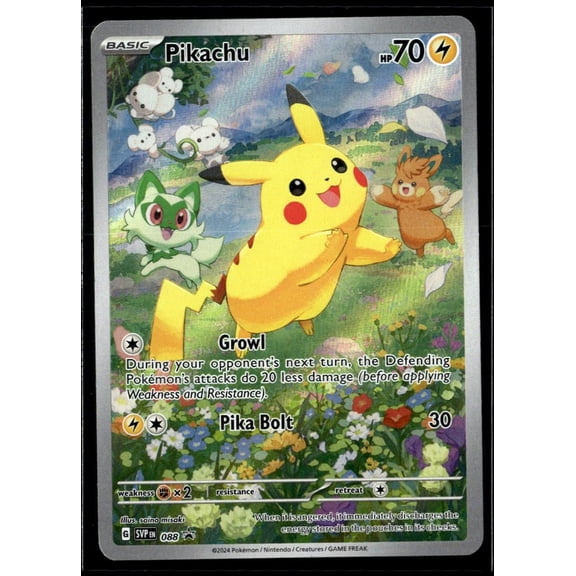 2024 Pokemon Scarlet & Violet Promos Pikachu Black Star Promo Holo SVP EN 088 Trading Card