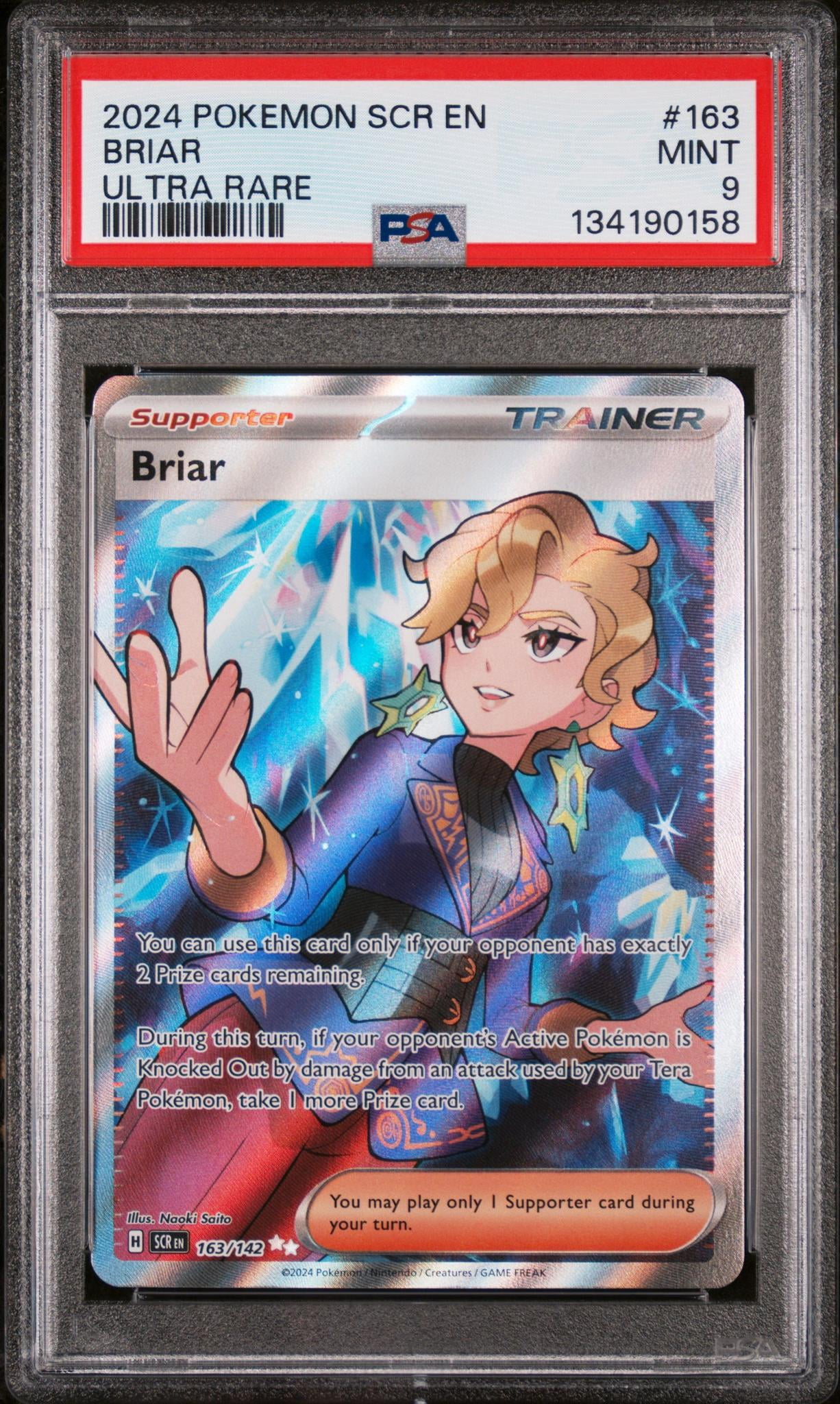 163 142 pokemon card Briar #163 - Stellar Crown List - TCG 2024 Pokemon Scarlet and Violet