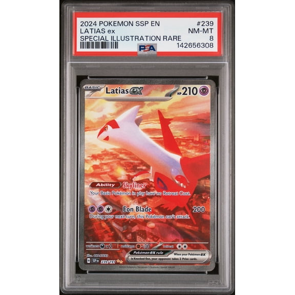 2024 Pokemon Scarlet and Violet Surging Sparks Special Illustration Rare Latias Ex #239 PSA 8
