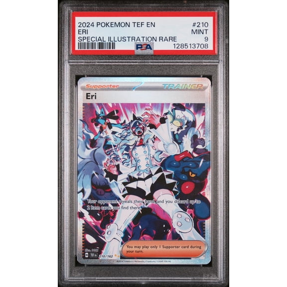2024 Pokemon Scarlet and Violet Temporal Forces Special Illustration Rare Eri #210 PSA 9