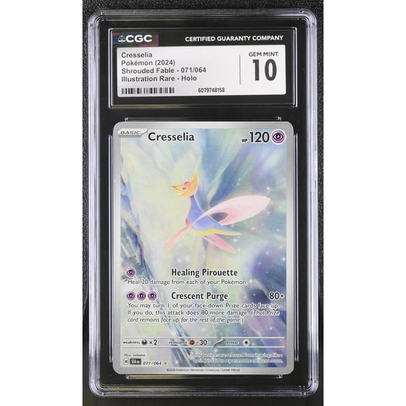 2024 Pokemon Shrouded Fable Illustration Rare Holo Cresselia #071/064 CGC 10