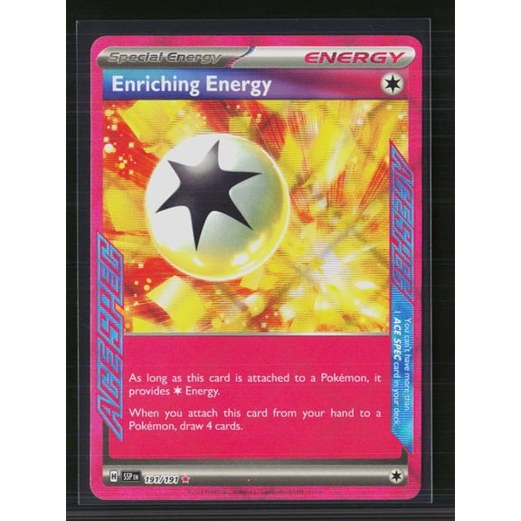 2024 Pokemon Surging Sparks Enriching Energy Holo Rare ACE 191/191 Trading Card