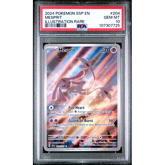 2024 Pokemon Surging Sparks Mesprit Illustration Rare PSA 10 Trading Card #204