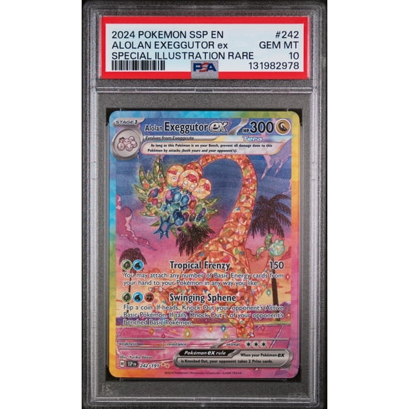 2024 Pokemon Surging Sparks Special Illustration Rare Alolan Exeggutor Ex #242 PSA 10