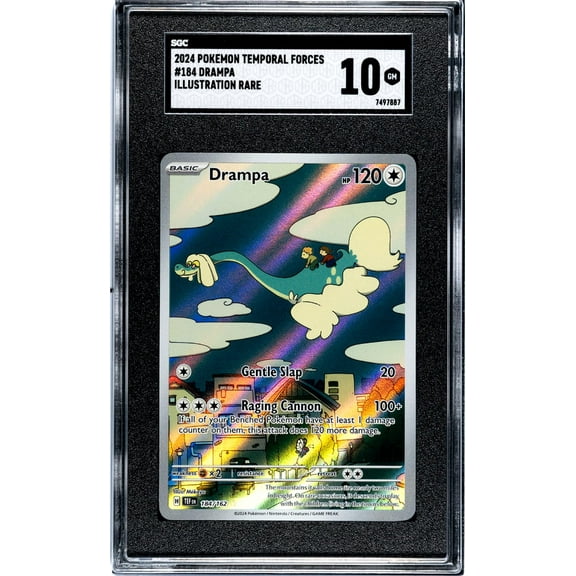 2024 Pokemon Temporal Forces #184 Drampa Illustration Rare SGC 10