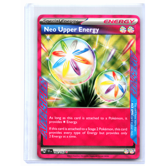 2024 Pokemon Temporal Forces Neo Upper Energy Holo ACE SPEC Rare #162/162 English Card