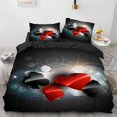 2024 Poker Duvet Cover King Size Card Game Bedding Set Microfiber Gamer