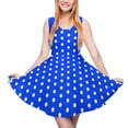 thumbnail image 1 of 2024 Polka Dots Print Dress Sleeveless Orange and Black Casual Dresses Summer Female Oversized Boho Custom Skate Dress, 1 of 7