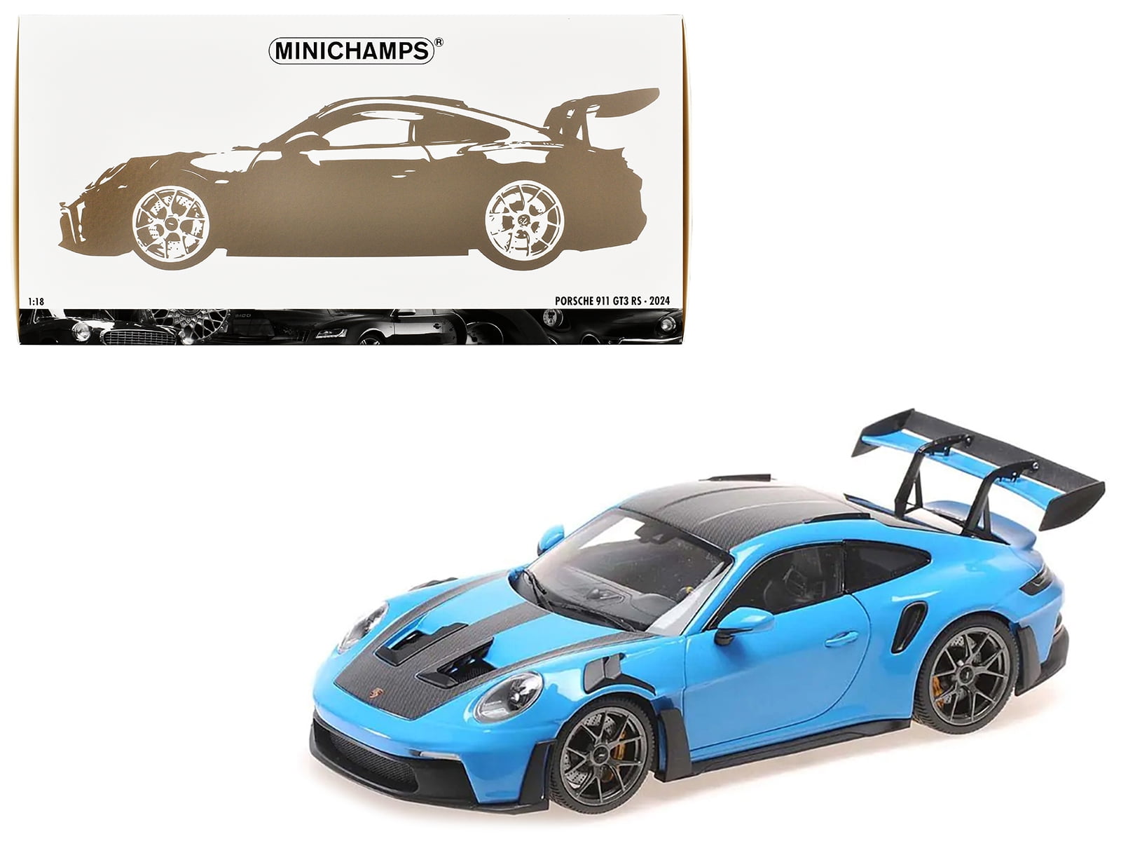 Minichamps 2022 Porsche 911 992 GT3 RS Blue w/ Weissach Package, Dark  Silver Wheels 1:18 LIMITED