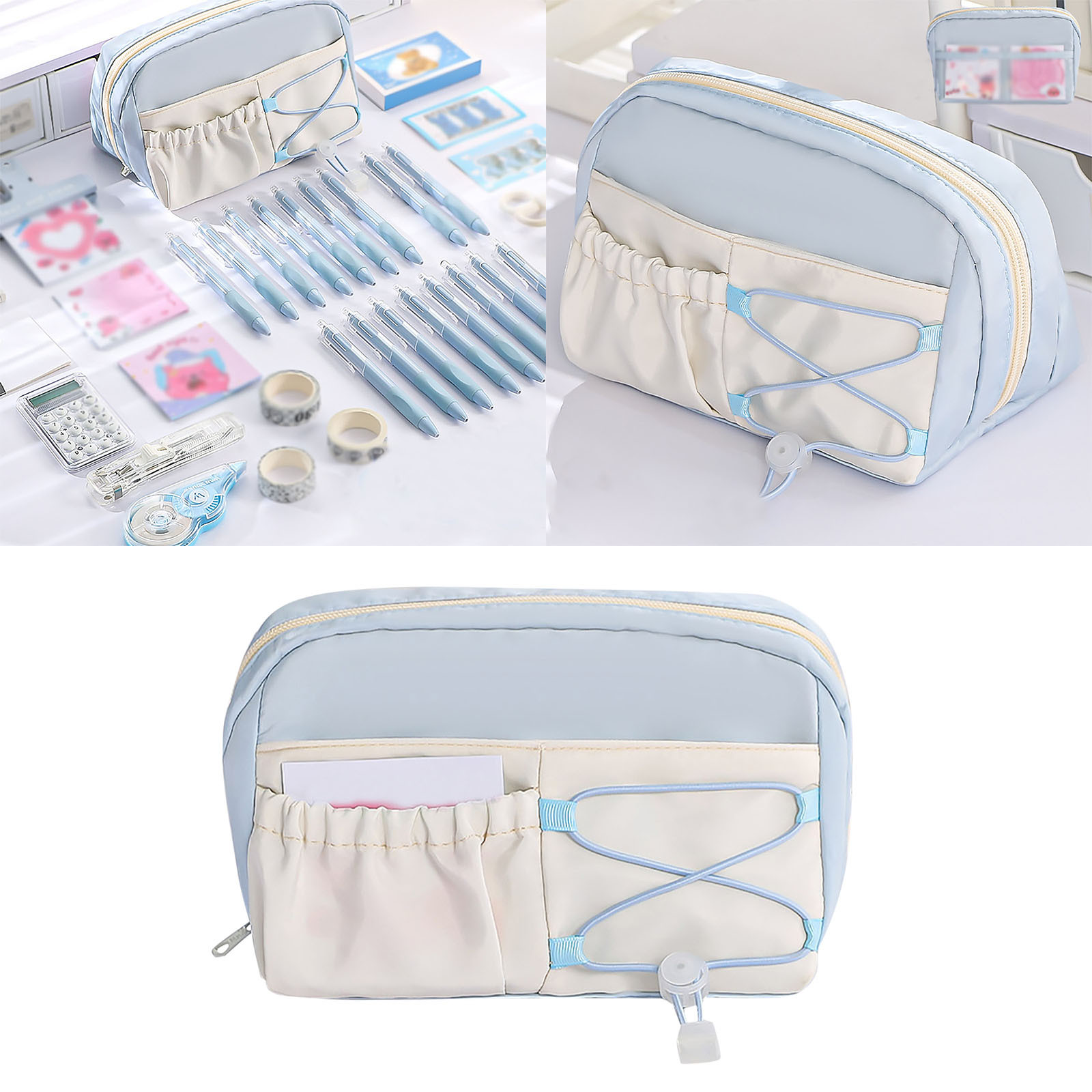 ECHOYY Pencil Pouch Bag School Supplies For Girls Cute Pen Large Big Capacity Zipper Stationery