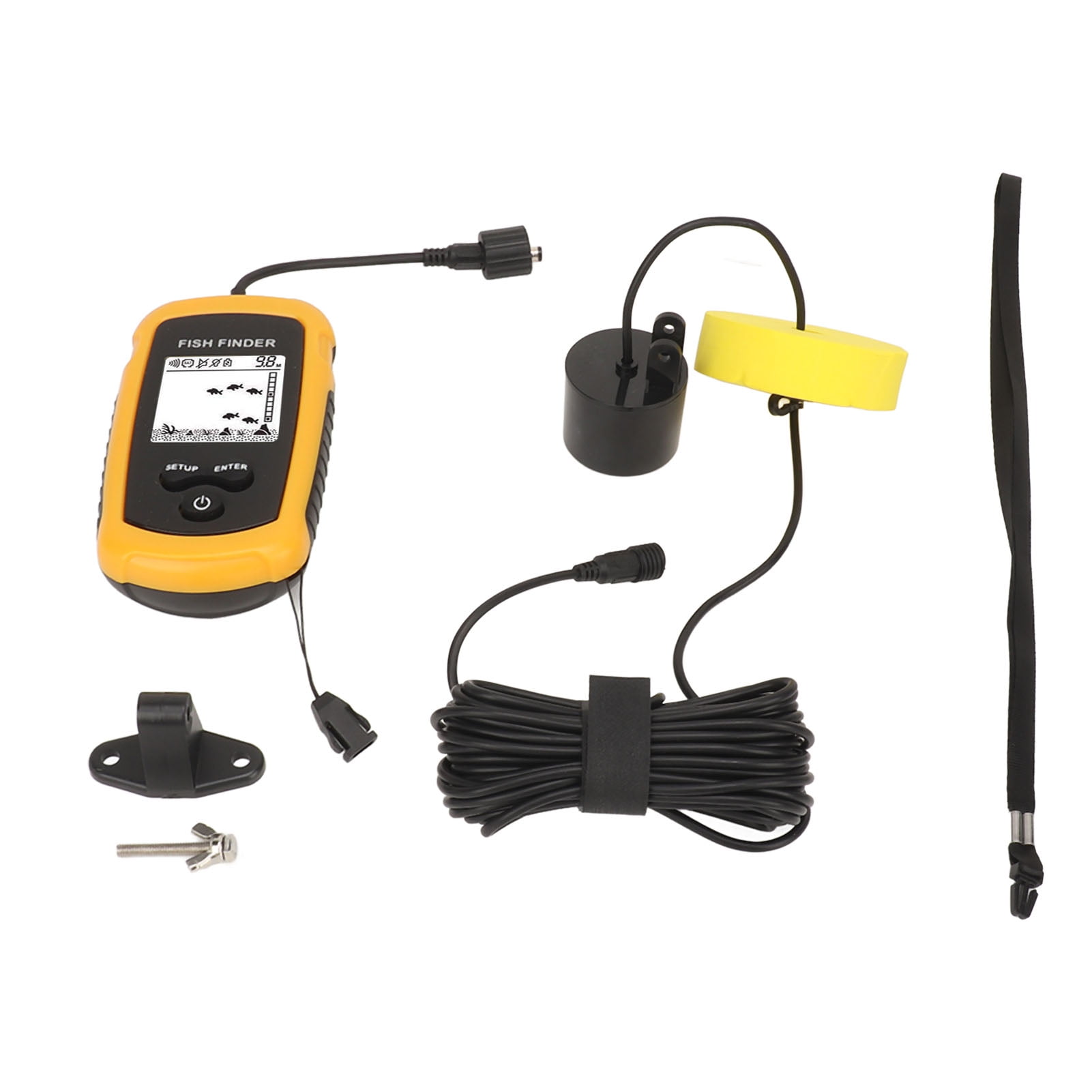 2024 Portable Fish Depth Finder LCD Display Handheld Fish Finder 200khz