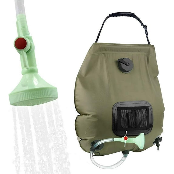 2024 Portable Shower for Camping, Solar Shower Bag Heating Camping Shower Bag 5 Gallon/20L Sun Shower with Hot Water Removable Hose
