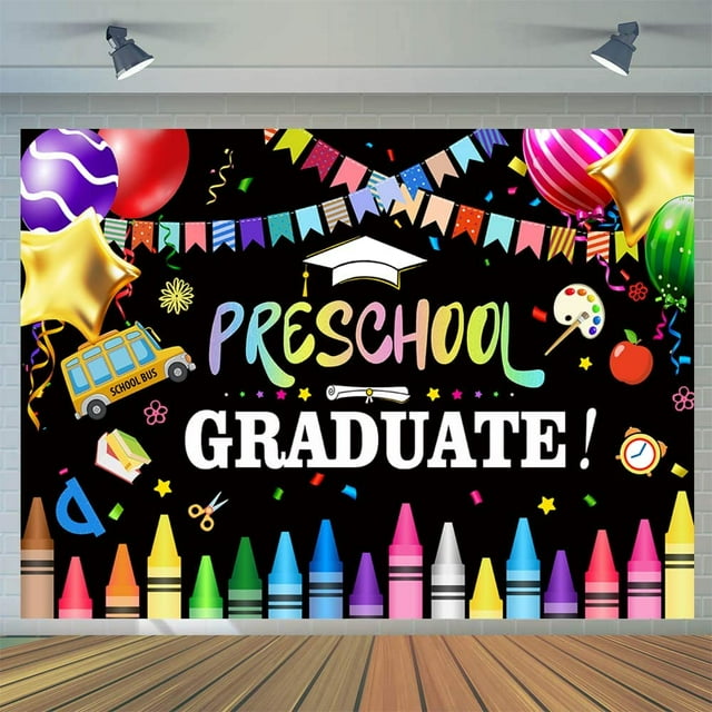 2024 Preschool Graduate Backdrop Kindergarten Pre K Congrats Grad