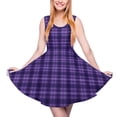 thumbnail image 1 of 2024 Present Birthday Clothes Womens Dress Skate Fashion Street Sleeveless Dresses Beach Boho Print Lines Black Dress Plaid Yellow, 1 of 7