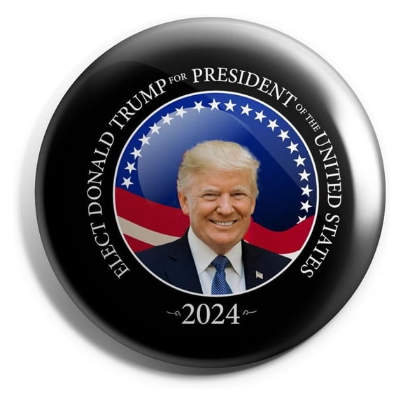 2024 Presidential Election Buttons (2.25 inches) – Donald Trump & President Biden (5 Pack) Made in The USA (Trump 2)