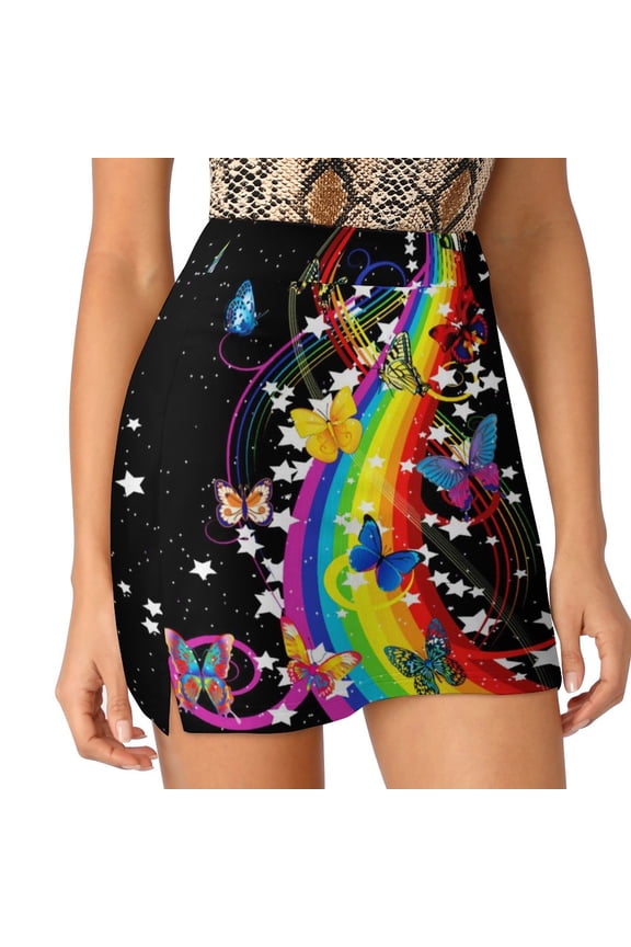 2024 Pride Flag Skirt LGBT Colorful Stripes Streetwear Casual A-line Skirts Cute Mini Skirt Graphic Big Size Short Bottoms