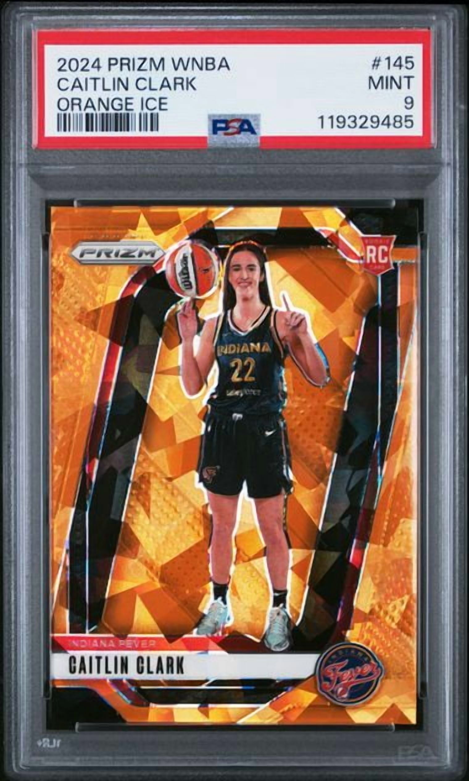 2024 Prizm WNBA Caitlin Clark Orange Ice PSA 9