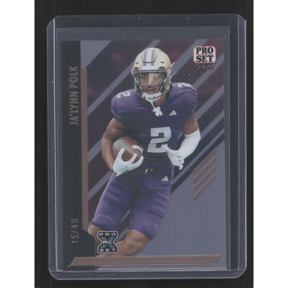 2024 Pro Set Pure Ja'lynn Polk #124 Holo SN RC /49 LEAF Football Card NEW ENGLAND PATRIOTS NFL Football Trading Card