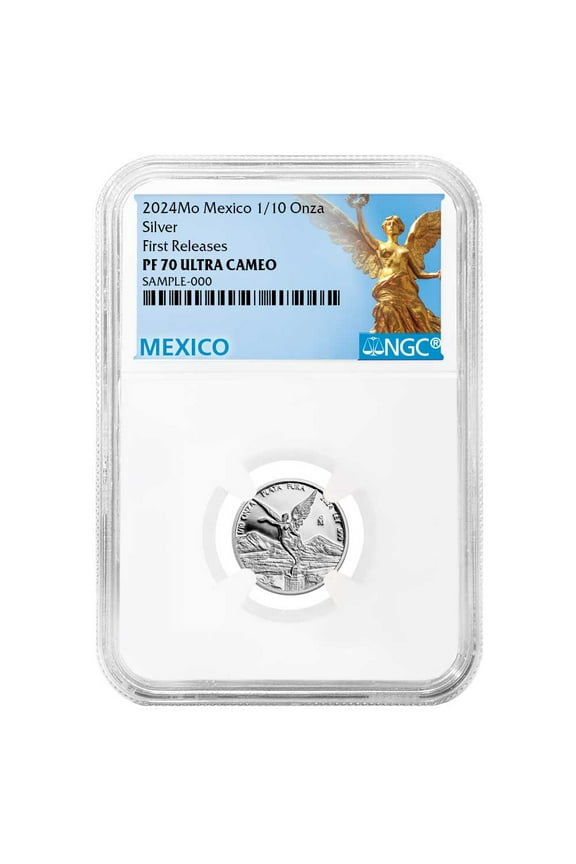2024 Proof Silver Mexican Libertad Onza 1/10 oz NGC PF70UC FR Mexico Label