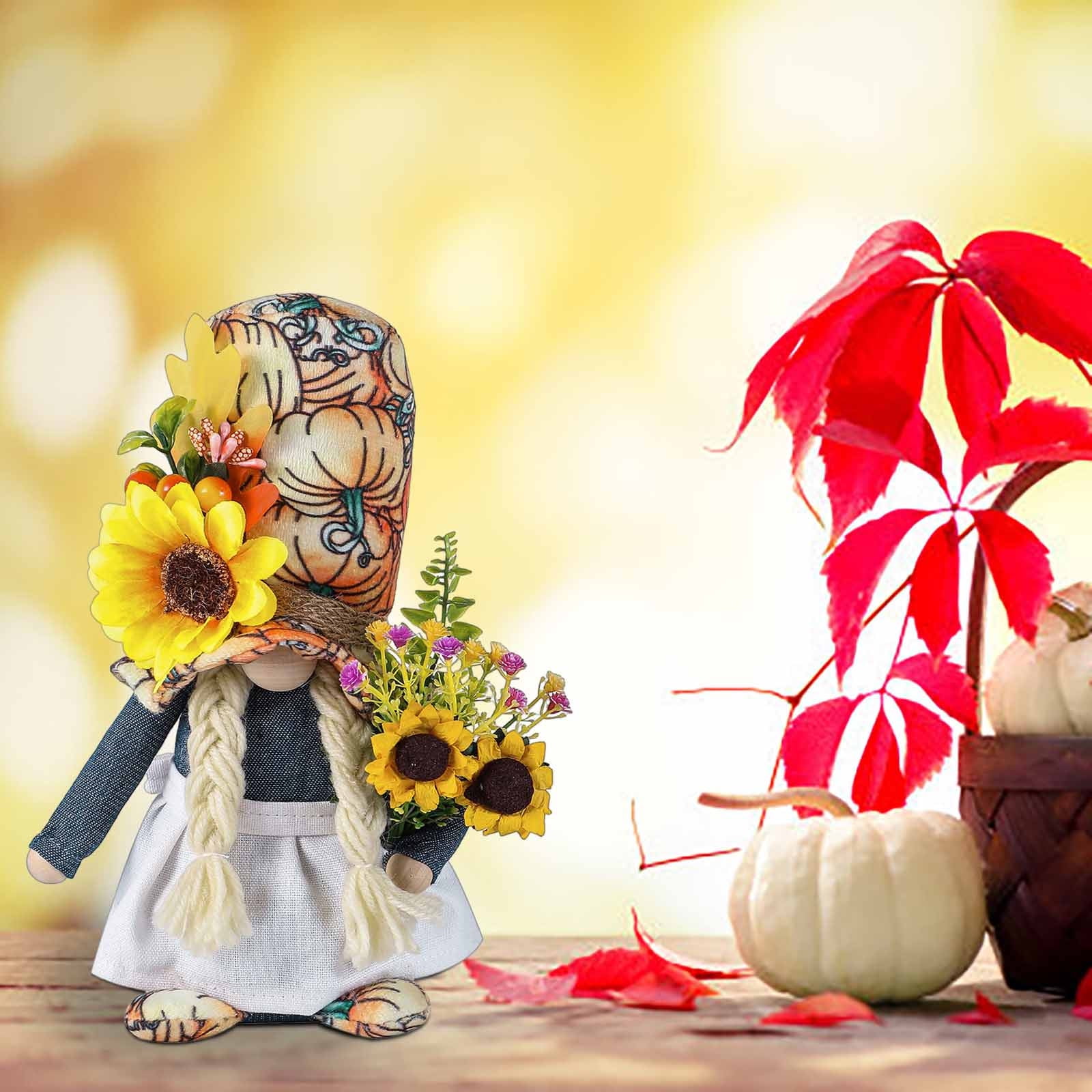 2024 Pumpkin Festival Maple Leaf Doll Thanksgiving Autumn Color