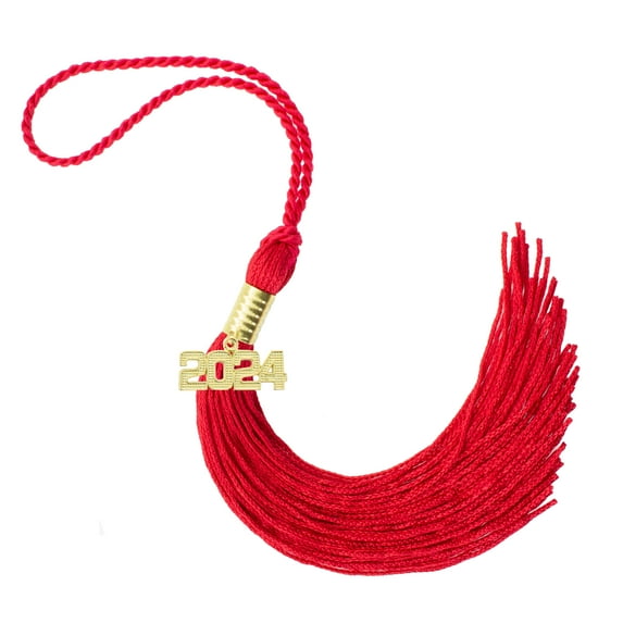 2024 RED GRADUATION TASSEL - EVERY SCHOOL COLOR AVAILABLE -MADE IN USA