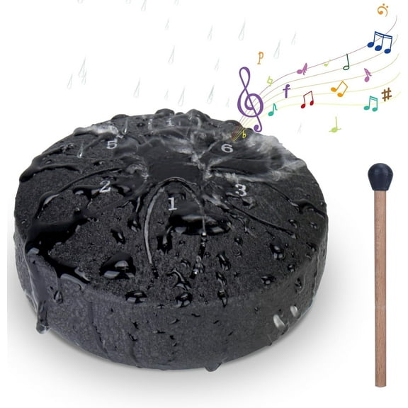 Rain Drum for Outside, Upgraded Non Waterlogging Rain Drum for Outside Garden when It Rains, 3 Inches 6 Notes Steel Tongue Drum Rain Chime, Mini Outdoor Rain Drum Instrument