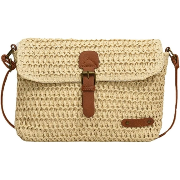 2024 Rattan Crossbody Bags for Women, Straw Raffia Clutch Handbag Purse for Summer