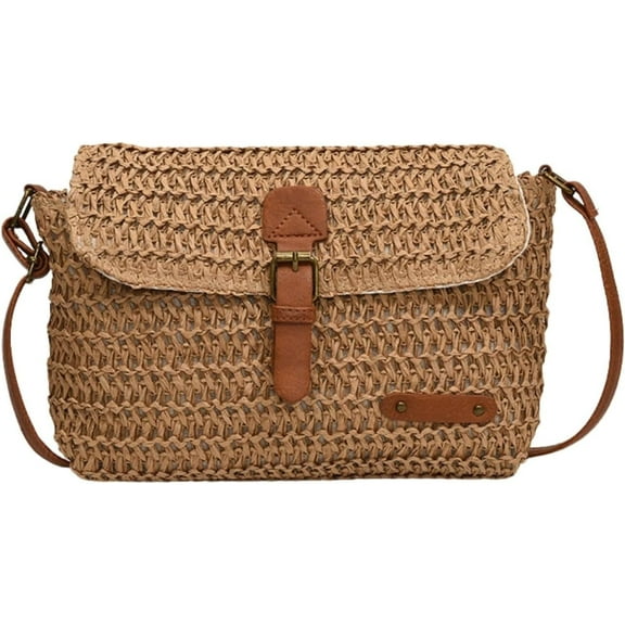 2024 Rattan Crossbody Bags for Women, Straw Raffia Clutch Handbag Purse for Summer