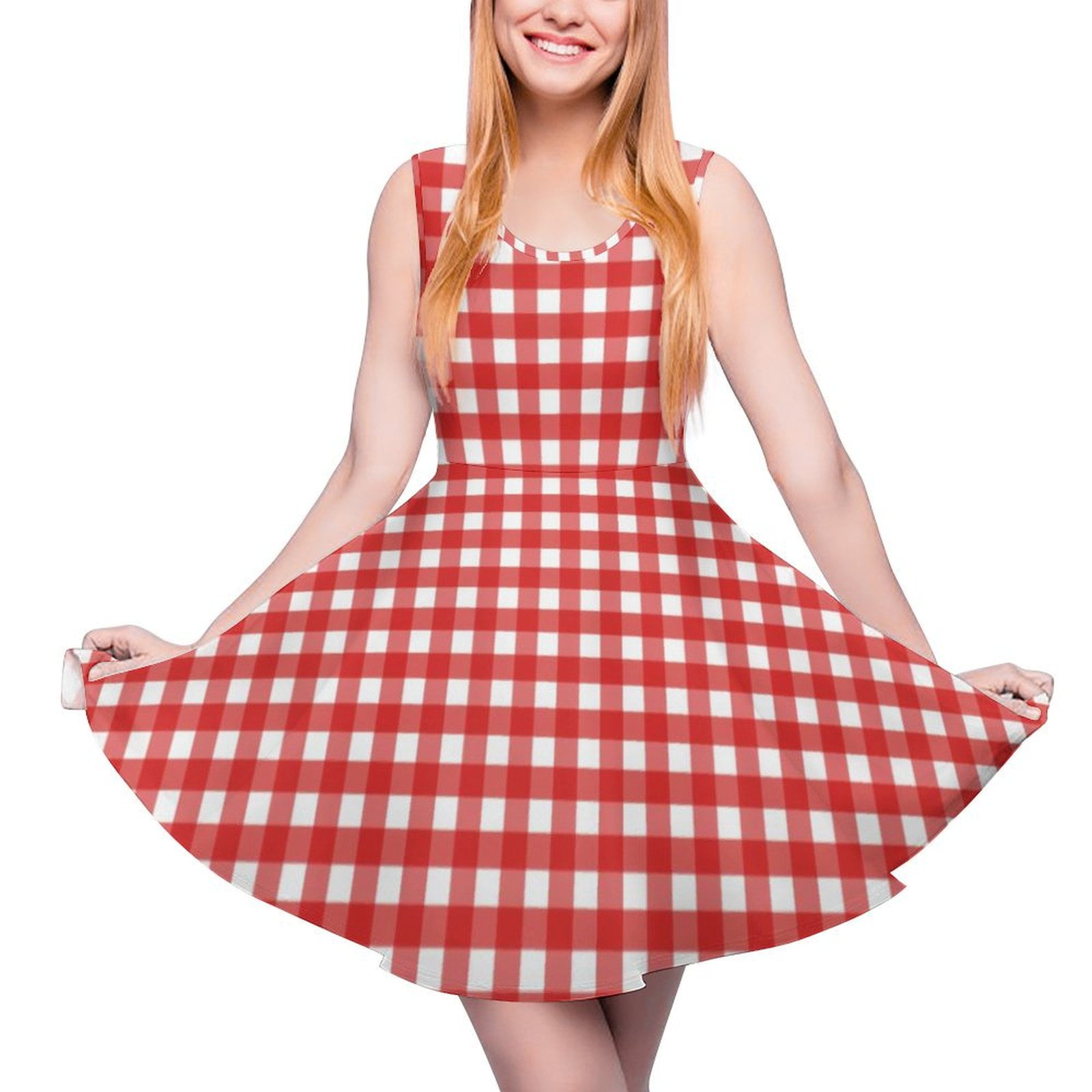 Ir　Draped plaid sleeveless dress Draped plaid sleeveless dress | Ir