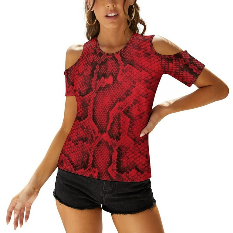 Snake print red on sale