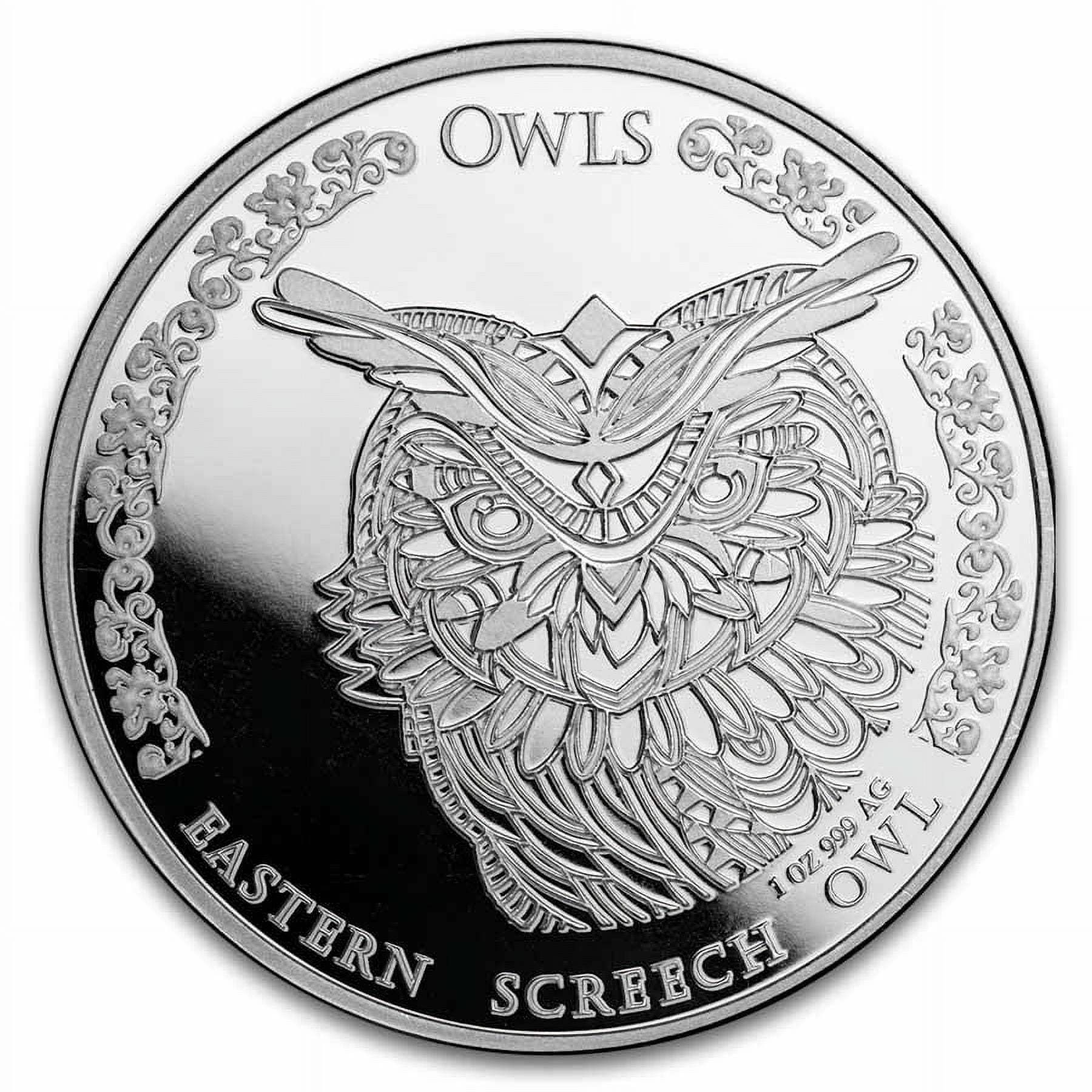 NOT SPECIFIED 2024 Republic of Chad 1 oz Silver $5 Owls: Eastern Screech Owl BU