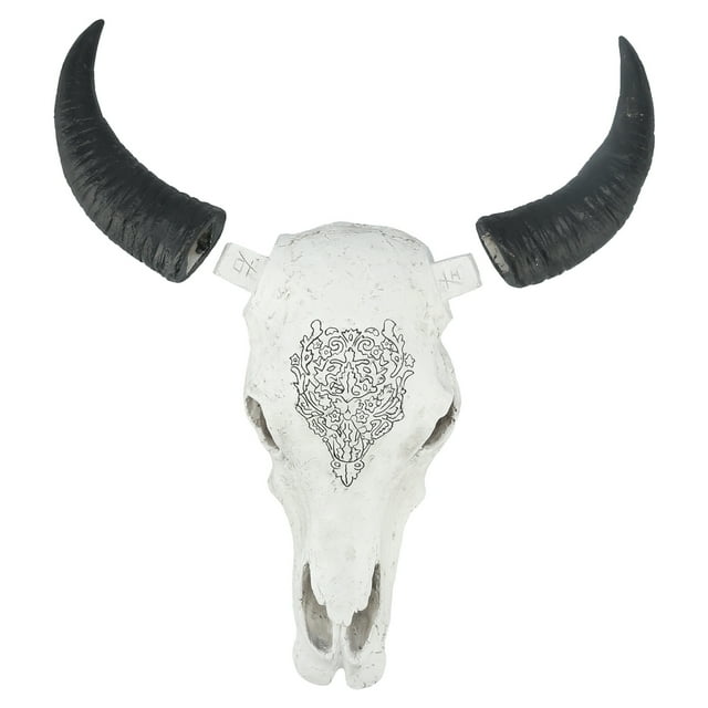 2024 Resin Bull Head Wall Hanging Decoration Long Horn Animal Sculpture