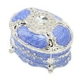 2024 Retro Zinc Alloy Jewelry Box Organizer Rhinestone Engraved