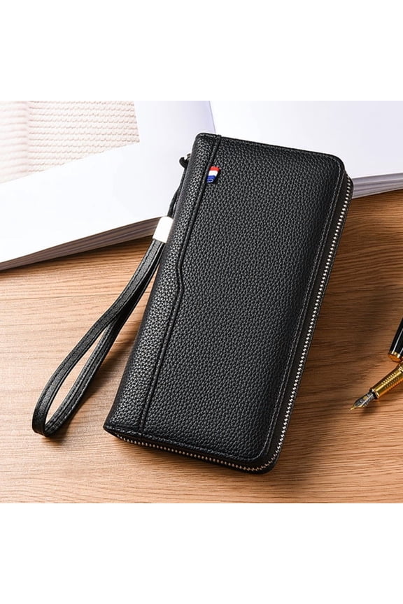 2024 Rfid 36 Slots Wallet Split Solid man Purse Business Credit Organ Card Holder Blocking Anti Theft Phone Bag Large Capacity