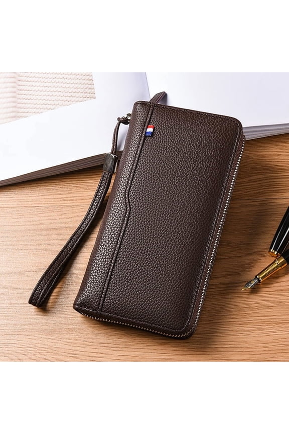 2024 Rfid 36 Slots Wallet Split Solid man Purse Business Credit Organ Card Holder Blocking Anti Theft Phone Bag Large Capacity