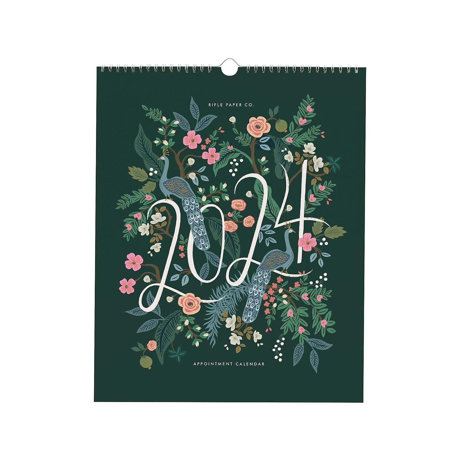 2025 Rifle Paper Co. Peacock 12" x 15" Monthly Wall Appointment