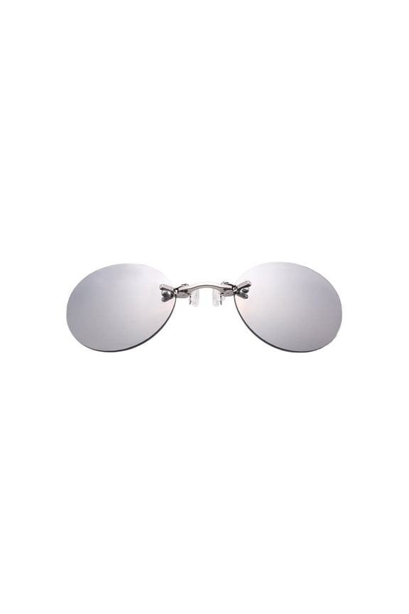 2024 Round Rimless Fashion Cycling Glasses for Men with -On Nose Bridge
