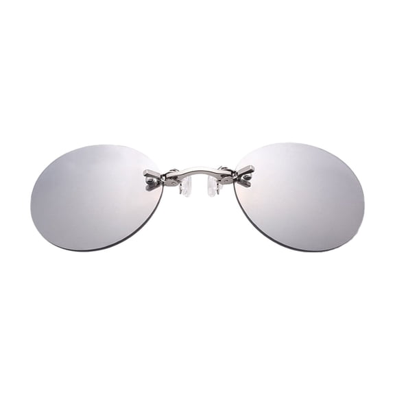2024 Round Rimless Fashion On Nose Glasses for Men Cycling Eyewear