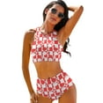 thumbnail image 1 of 2024 Rubber Ducks Print Bikinis Set Kawaii Animal Bikini Swimsuit Sexy Two-Piece High Waist Swimwear Women Pool Custom Beach Wear, 1 of 7