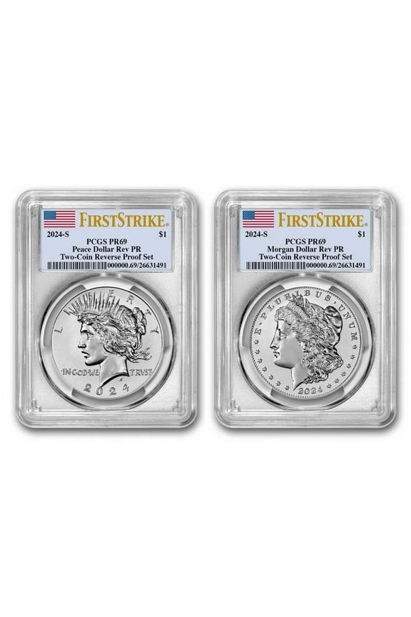 2024-S Morgan & Peace Reverse Proof Set PR-69 PCGS (FS)