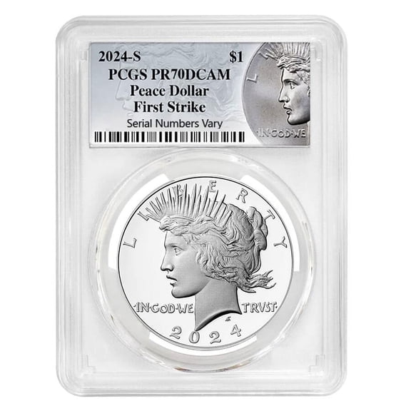 2024-S Peace Silver Dollar Proof Coin PCGS PF 70 FS (Peace Label)